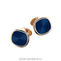 Брендовые ювелирные украшения Patek Philippe Golden Ellipse Blue Cufflinks фото
