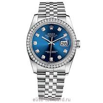 Швейцарские часы Rolex Datejust 36 mm Diamond/Jubilee/Blue Dial 116244 фото