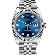 Швейцарские часы Rolex Datejust 36 mm Blue/Diamond Dial 116234 фото