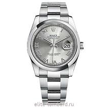Швейцарские часы Rolex Datejust 36 mm Rhodium Roman 116200-0062 фото