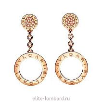 Брендовые ювелирные украшения Bvlgari Bvlgari Bvlgari Rose Gold Earrings with Pave Diamonds фото