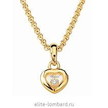 Брендовые ювелирные украшения Chopard Пдвеска Happy Diamonds Heart Yellow Gold фото