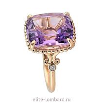 Брендовые ювелирные украшения Tiffany & Co Amethyst and Diamond Sparklers Ring фото