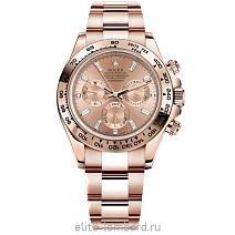 Швейцарские часы Rolex Daytona Rose Gold Baguette Diamonds 116505 фото