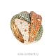 Брендовые ювелирные украшения Palmiero Кольцо с бриллиантами и оранжевыми сапфирами фото
