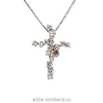 Брендовые ювелирные украшения Damiani Крест с бриллиантами 0,60 ct фото
