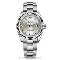 Швейцарские часы Rolex Datejust 31mm Steel and White Gold Silver - Diamond 178274-0030 фото