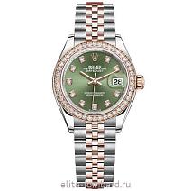 Швейцарские часы Rolex Lady-Datejust 28 mm Green Diamond 279381rbr-0007 фото