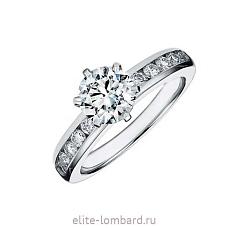 Setting Engagement Ring Diamond Band in Platinum 1.29 ct E/VS1