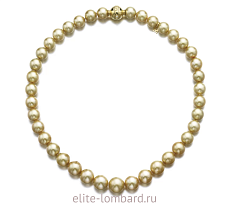 Ожерелье из золотистого жемчуга 10,2-13 мм