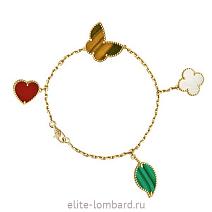 Брендовые ювелирные украшения Van Cleef & Arpels Lucky Alhambra bracelet, 4 мотива фото