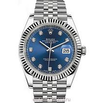 Швейцарские часы Rolex Datejust 41 Blue Diamond Dial Gold & Steel 126334 фото