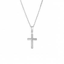 Брендовые ювелирные украшения Chaumet Крест с бриллиантами 0,20 ct фото