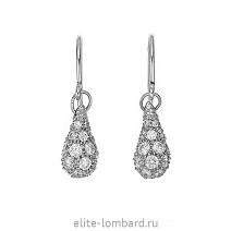 Брендовые ювелирные украшения Tiffany & Co Elsa Peretti Teardrop Platinum Earrings фото