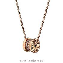 Брендовые ювелирные украшения Bvlgari B.Zero1 Mini Rose Gold Diamond Necklace фото