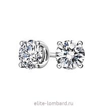 Брендовые ювелирные украшения Tiffany & Co Solitaire Diamond Earrings in Platinum 0,50 ct H/VS1, 0,50 ct H/VS2 фото
