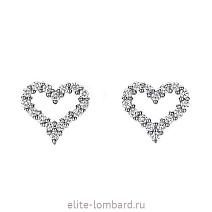 Брендовые ювелирные украшения Tiffany & Co Heart Platinum Earrings фото