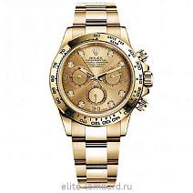 Швейцарские часы Rolex Daytona Yellow Gold Champagne Dial/Diamond 116528-0033 фото