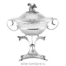 Предметы искусства Столовое Серебро Сахарница из серебра 925* фото