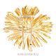 Брендовые ювелирные украшения Hermes Брошь из желтого и розового золота с бриллиантами фото