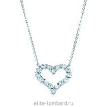 Брендовые ювелирные украшения Tiffany & Co Diamond Heart Small Pendant фото