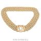 Брендовые ювелирные украшения Cartier Penelope Diamond Double C Fife-Row Yellow Gold Necklace фото